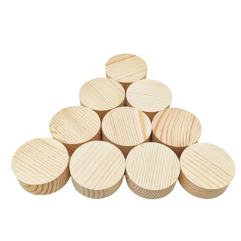 Oud Wood Chip - 10 Unfinished Pine Wood Slices for