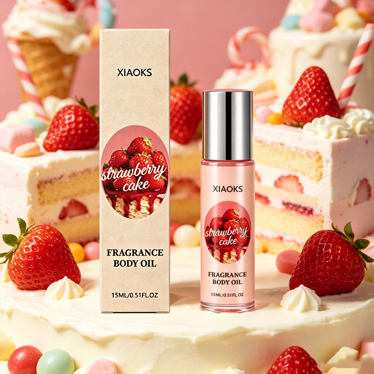 Perfume Scent Fragrance - 1 Bottle of Strawberry Cake Sweet