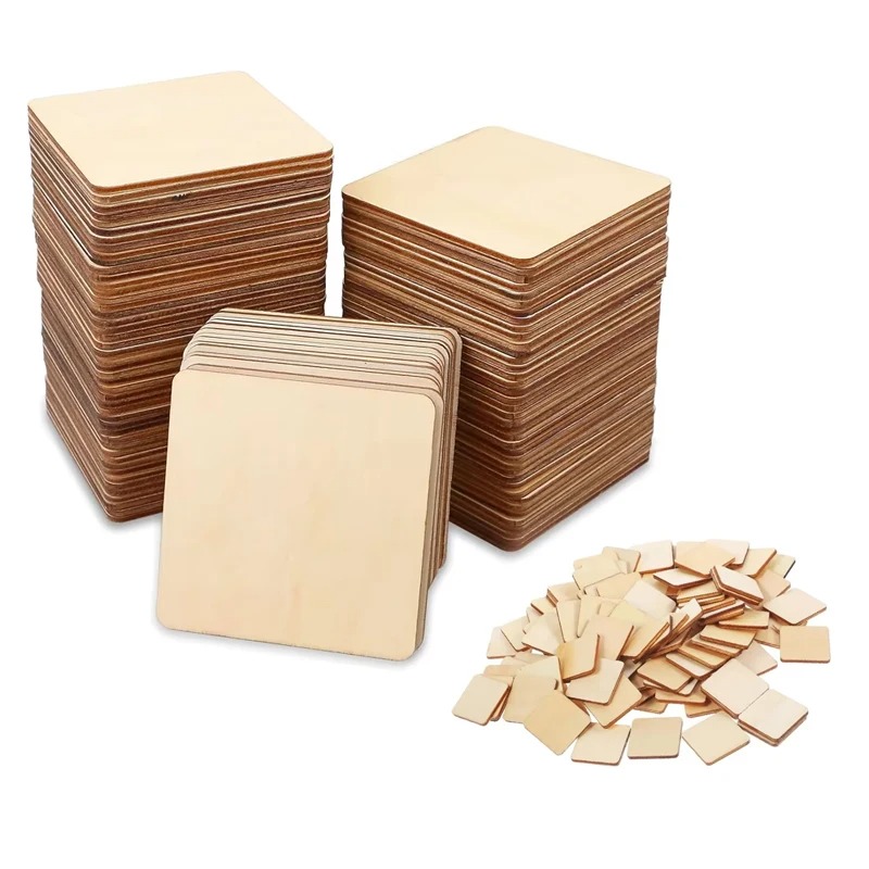 Oud Wood Chip - 1-10cm Unfinished Blank Wood Square Slice