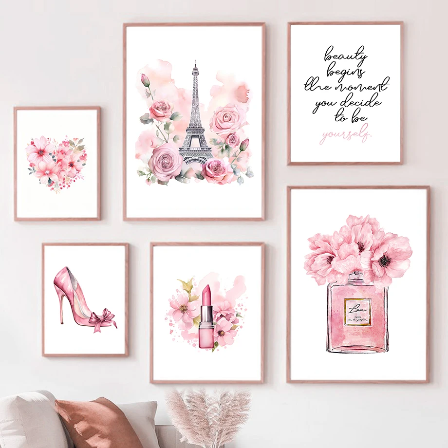 Paris Fashion Art Poster Pink  - đánh giá và giá Perfume Fragrance House