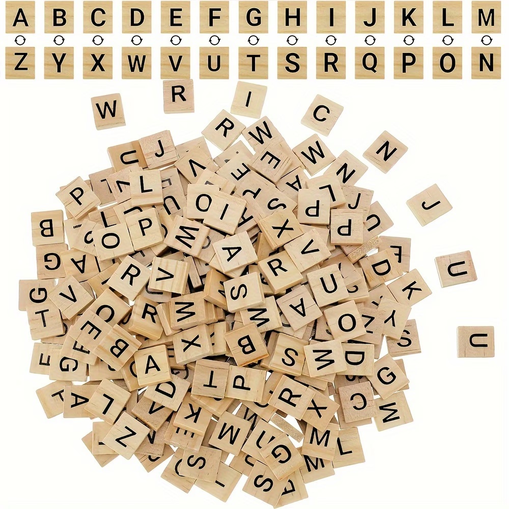 100PCS  Wooden Letter English  - đánh giá và giá Oud Wood Chip