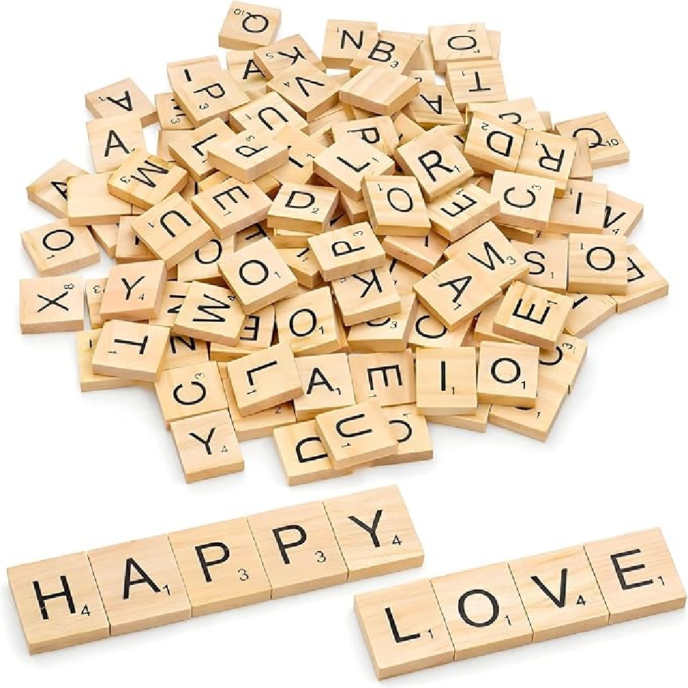 100PCS  Wooden Letter English  - đánh giá và giá Oud Wood Chip