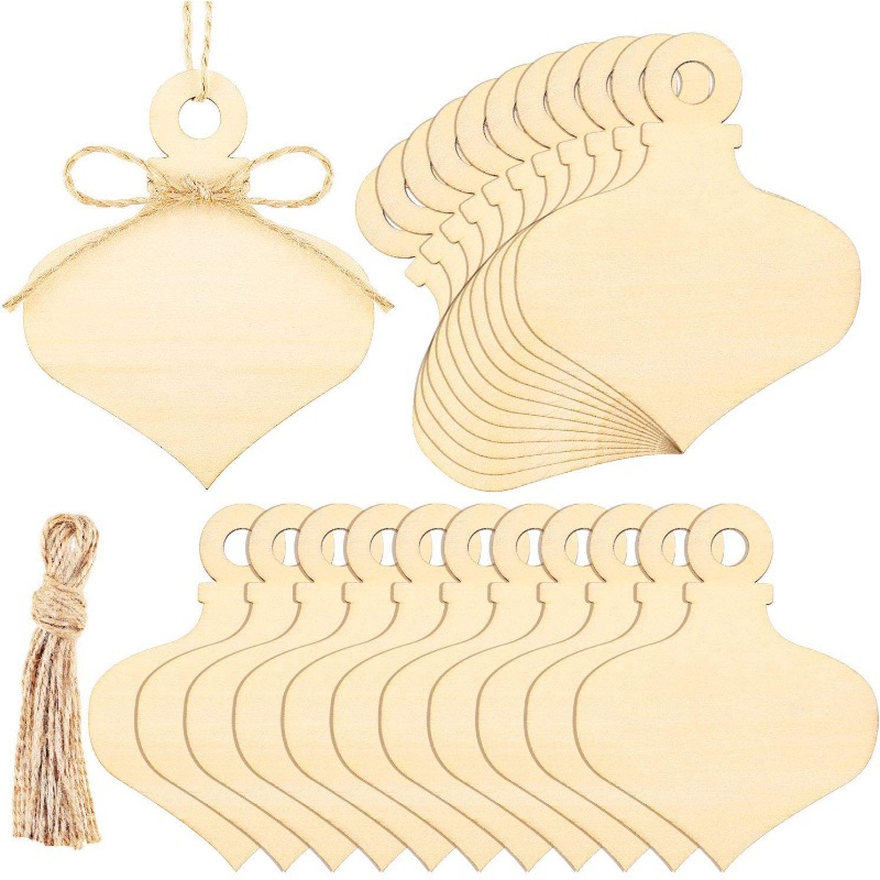 10PCS Christmas Wooden Hanging - đánh giá và giá Oud Wood Chip