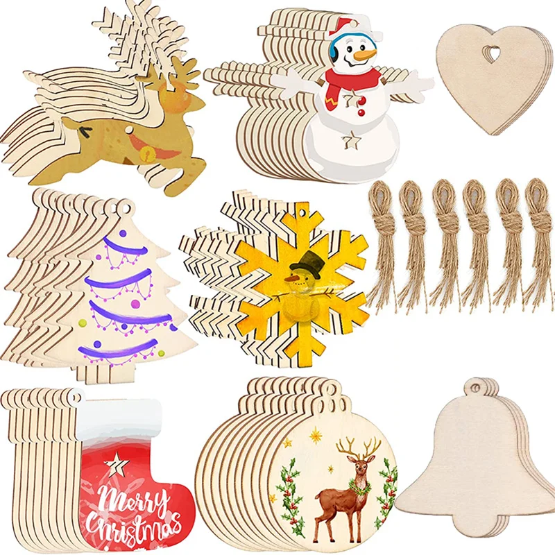 10Pcs Unfinished Christmas Woo - đánh giá và giá Oud Wood Chip
