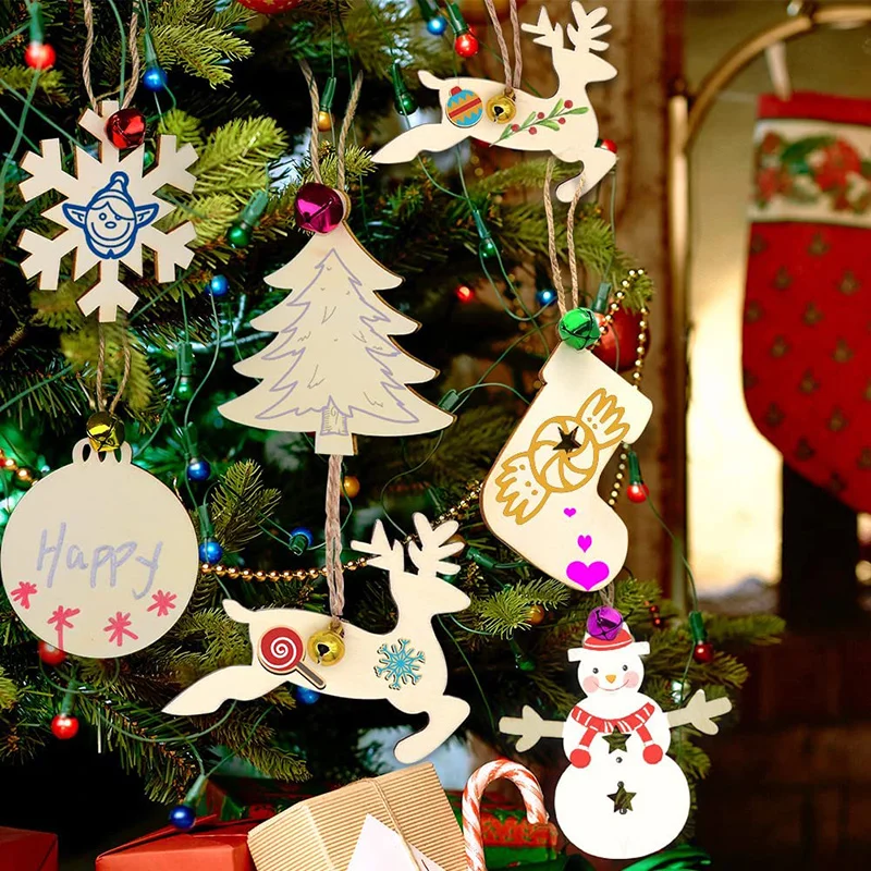 10Pcs Unfinished Christmas Woo - đánh giá và giá Oud Wood Chip