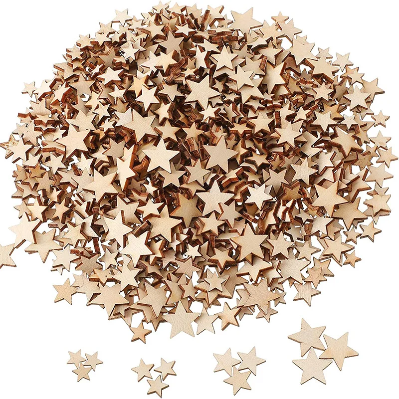 100-500Pcs Mini Wooden Stars B - đánh giá và giá Oud Wood Chip