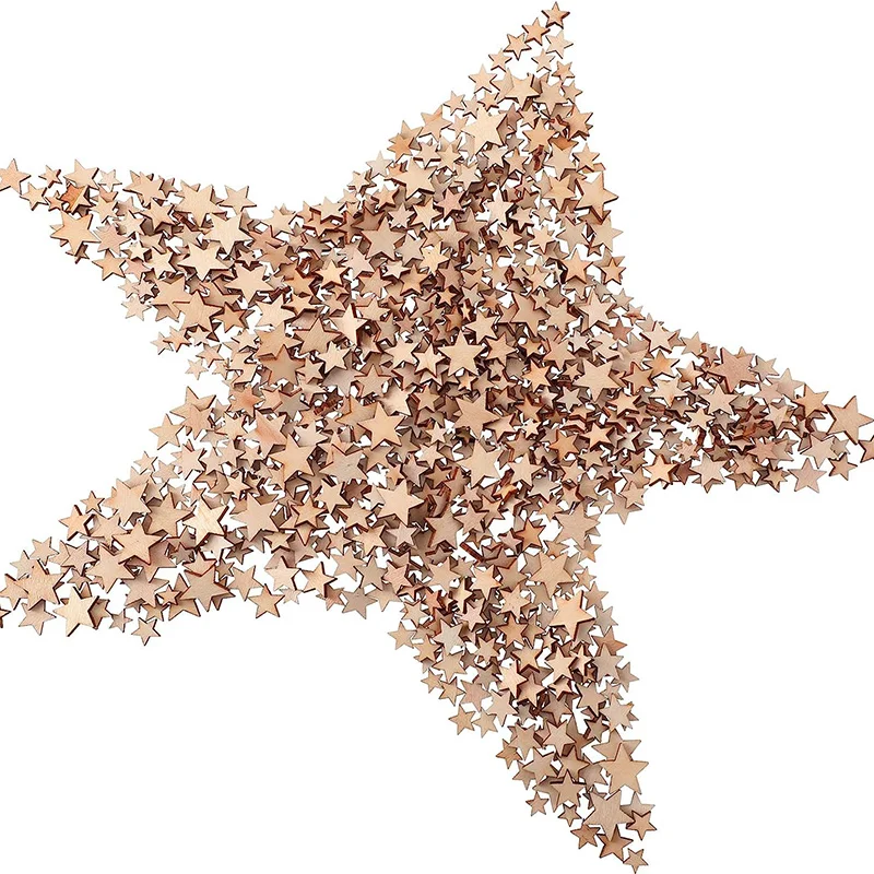 100-500Pcs Mini Wooden Stars B - đánh giá và giá Oud Wood Chip