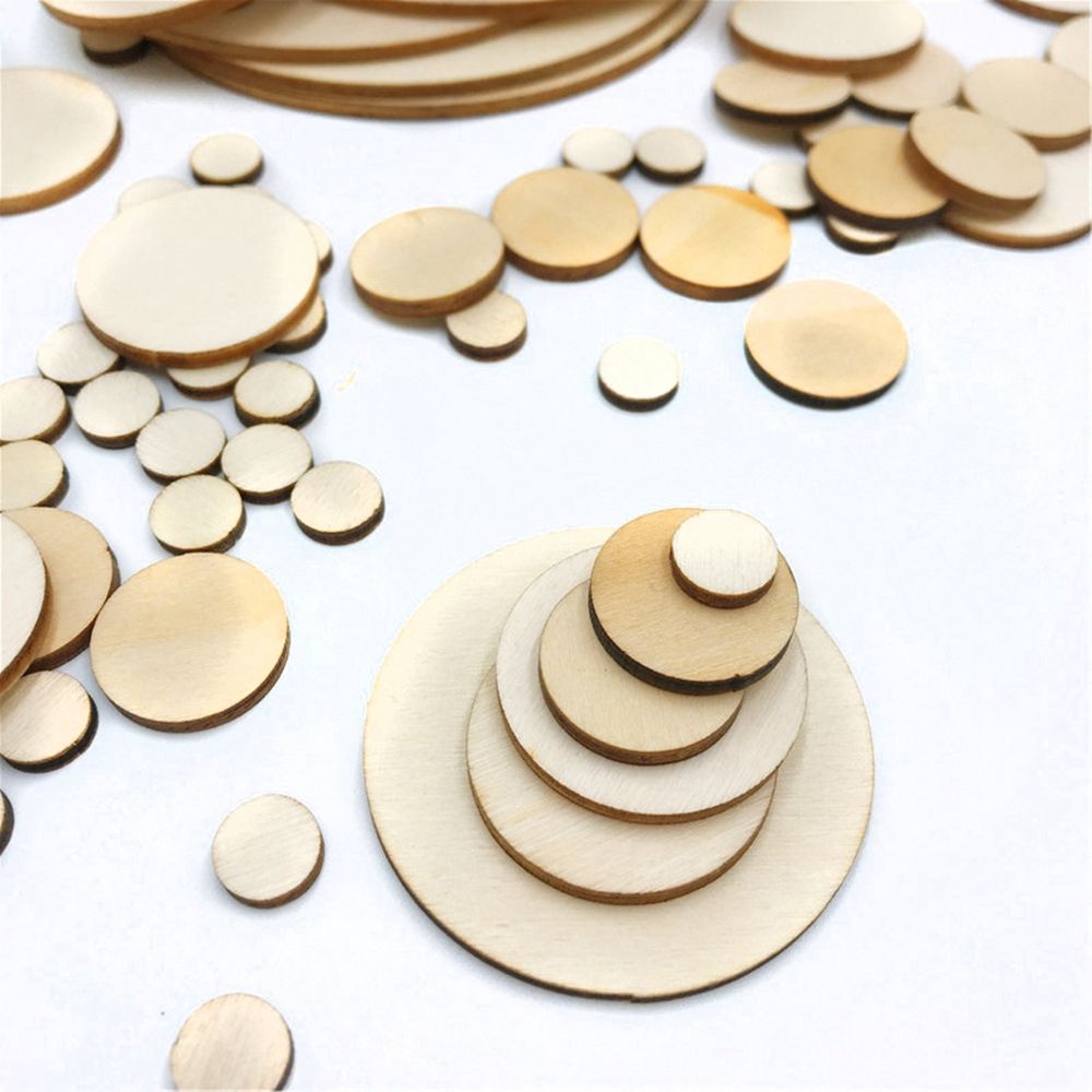 5-100Pcs Unfinished Round Wood - đánh giá và giá Oud Wood Chip