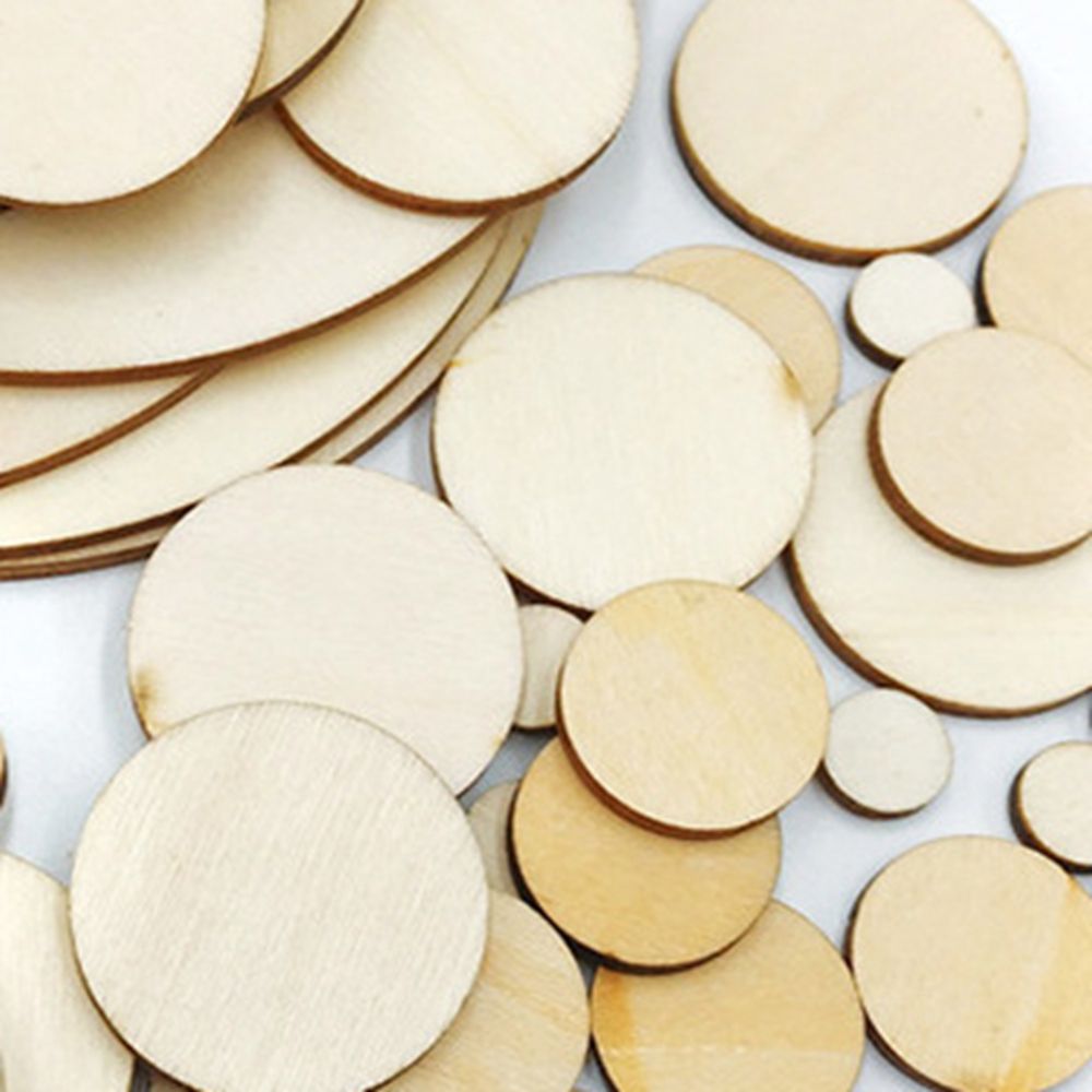 5-100Pcs Unfinished Round Wood - đánh giá và giá Oud Wood Chip